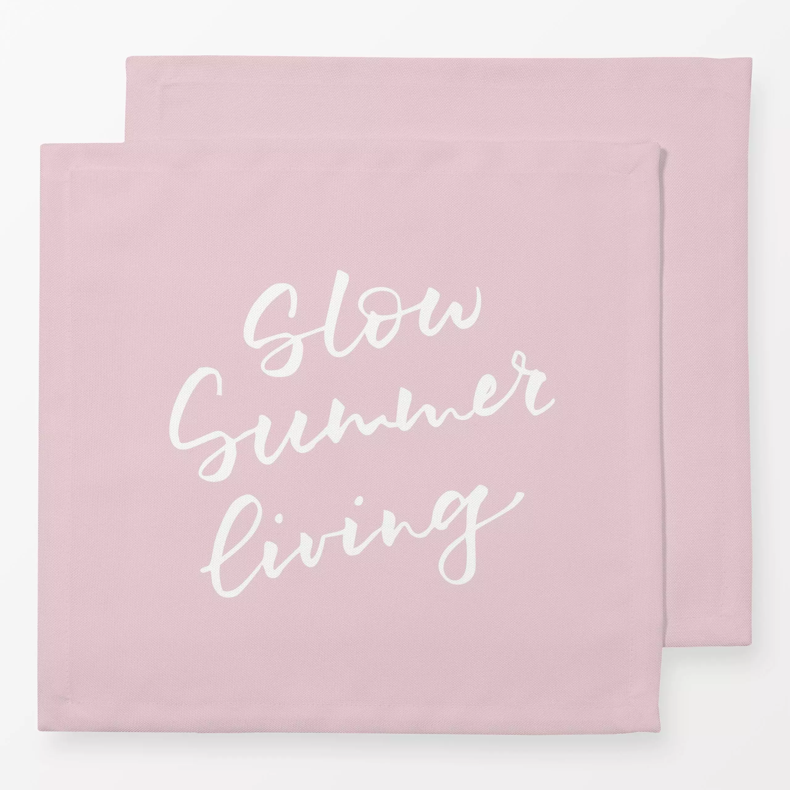 Servietten Slow Summer Living primrose - Liebe, Romantik & Pride, Sommer, Sprüche & Schriftzüge - von „Katrin Graff"; Garten...