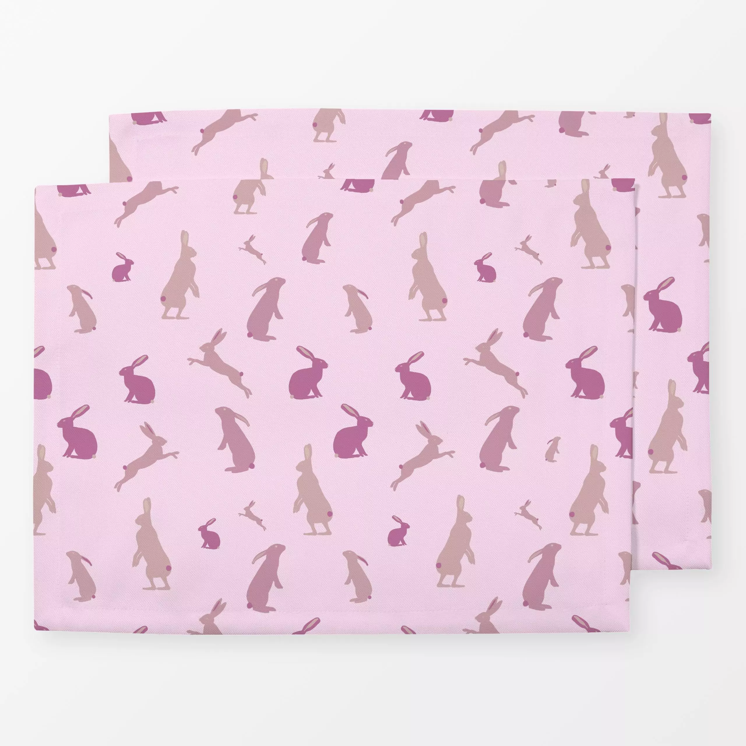 Tischset Osterhasen Rosa - Frühling, Anlässe, Ostern - von „Sophie Augustin Illustration"; Tiere, Ostern, Osterhase, Fruehli...