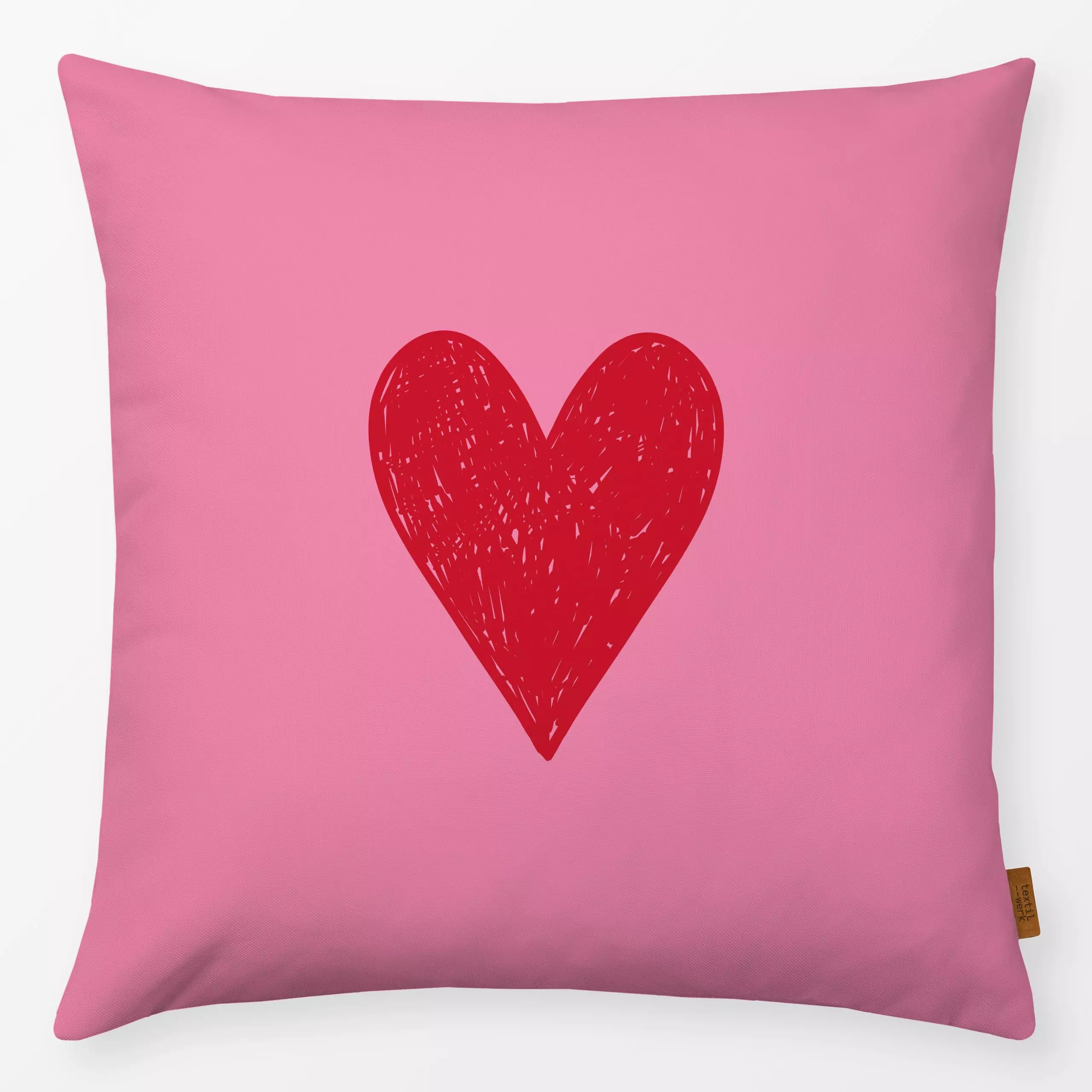 Kissen Pink & Rot - Liebe, Romantik Pride, Anlässe von „DEINKI Studio"; Paare, Hochzeit, Valentinstag, Herz, hoch... Rosa Geschenk, ...