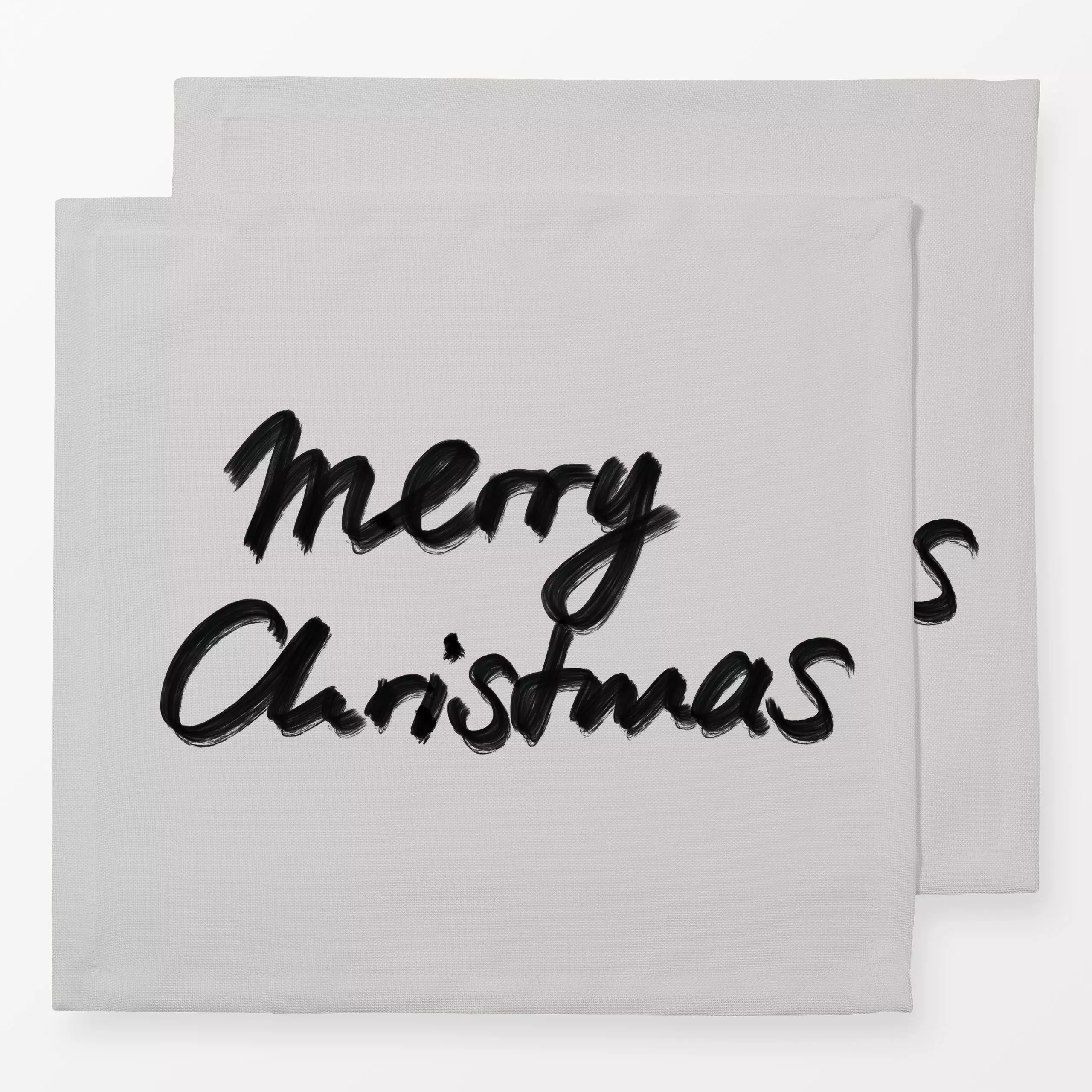 Servietten Merry Christmas GRAU - Sprüche & Schriftzüge, Weihnachten - von „Sophie Augustin Illustration"; Merry Christmas, ...