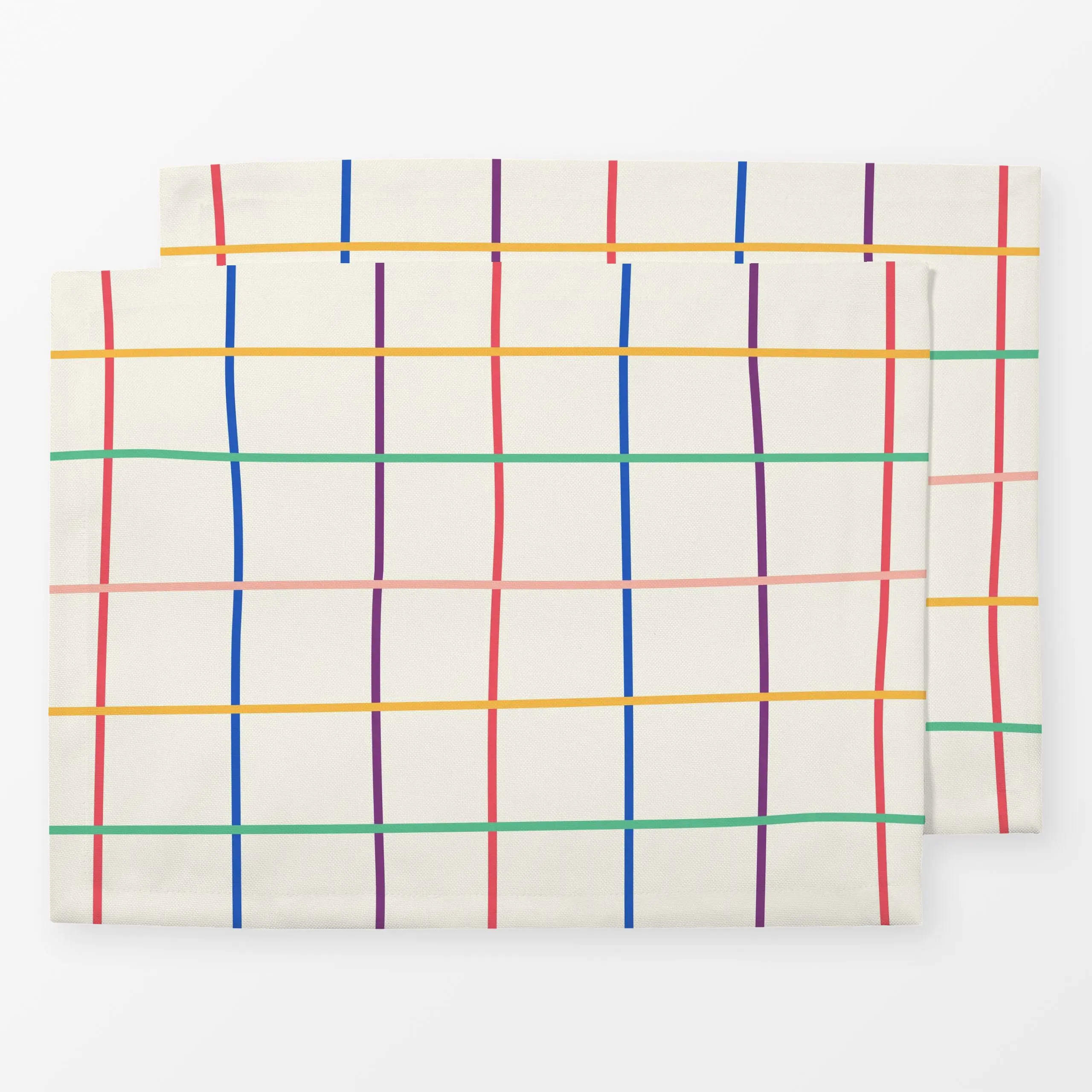 Tischset Muster dünne Streifen - bunt - Frühling, Symbole & Muster, Ostern - von „Heyduda"; Streifen, Ostern, Karo, bunt, ou...