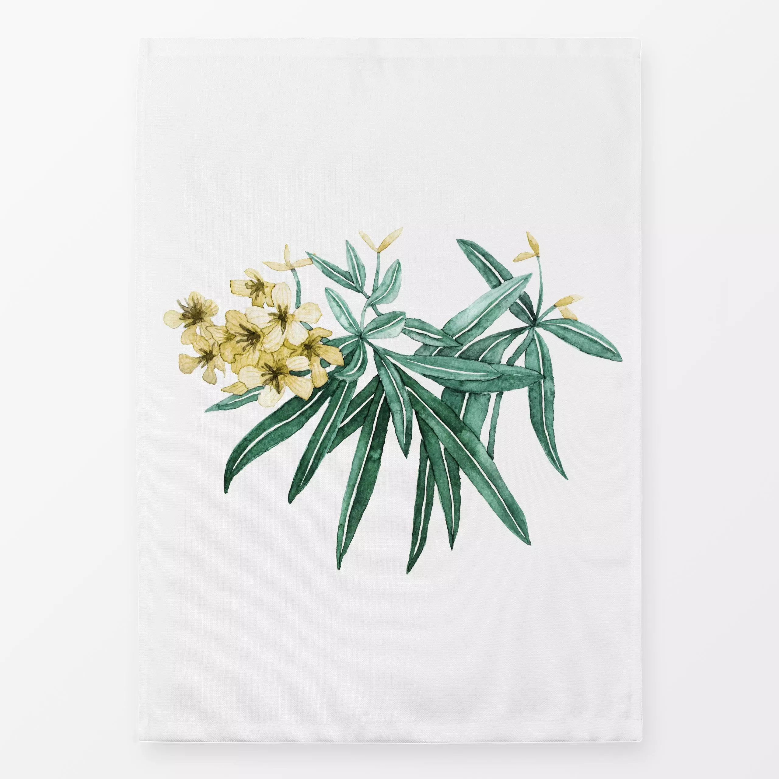 Geschirrtücher Tropische Oleanderblüten gelb - Blumen & Florales, Sommer - von „Karen Menzenbach"; Blumen, Pflanzen, Blüten,...
