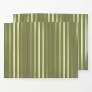 Tischset Stripes Christmas Green