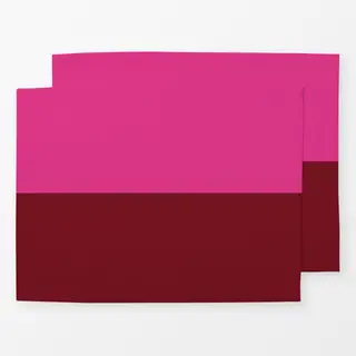 Tischset Love Duo weinrot pink