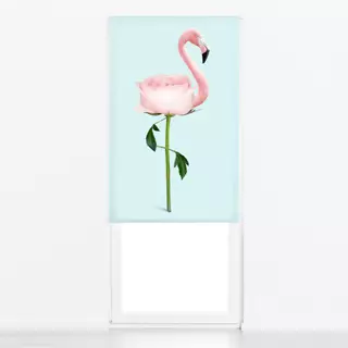 Raffrollo Flamingo Flower