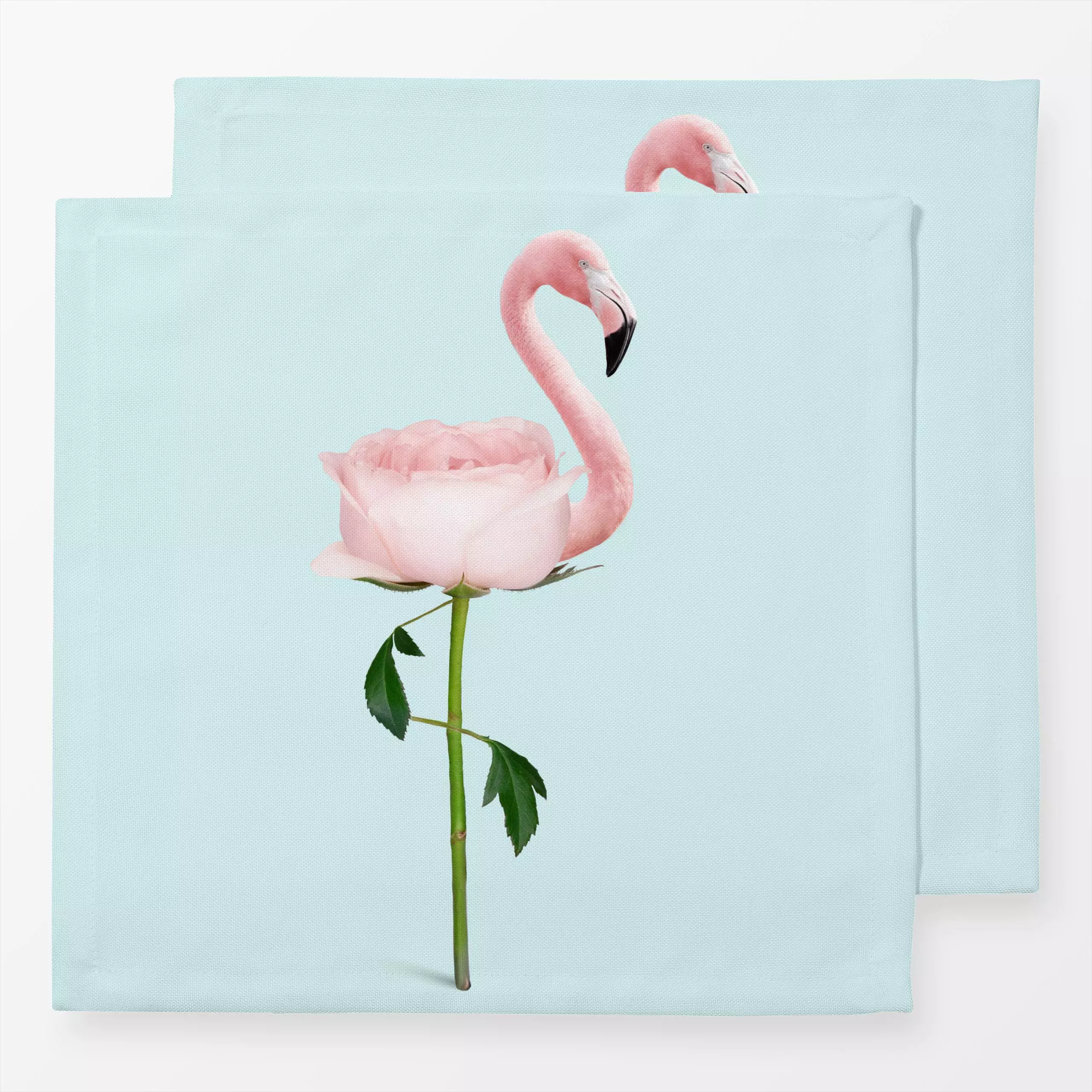 Servietten Flamingo Flower - Kinderzimmer & Motive für Kinder, Tiere - von „Jonas Loose“; Kinder, Pflanzen, Rosen, Blüten, F...