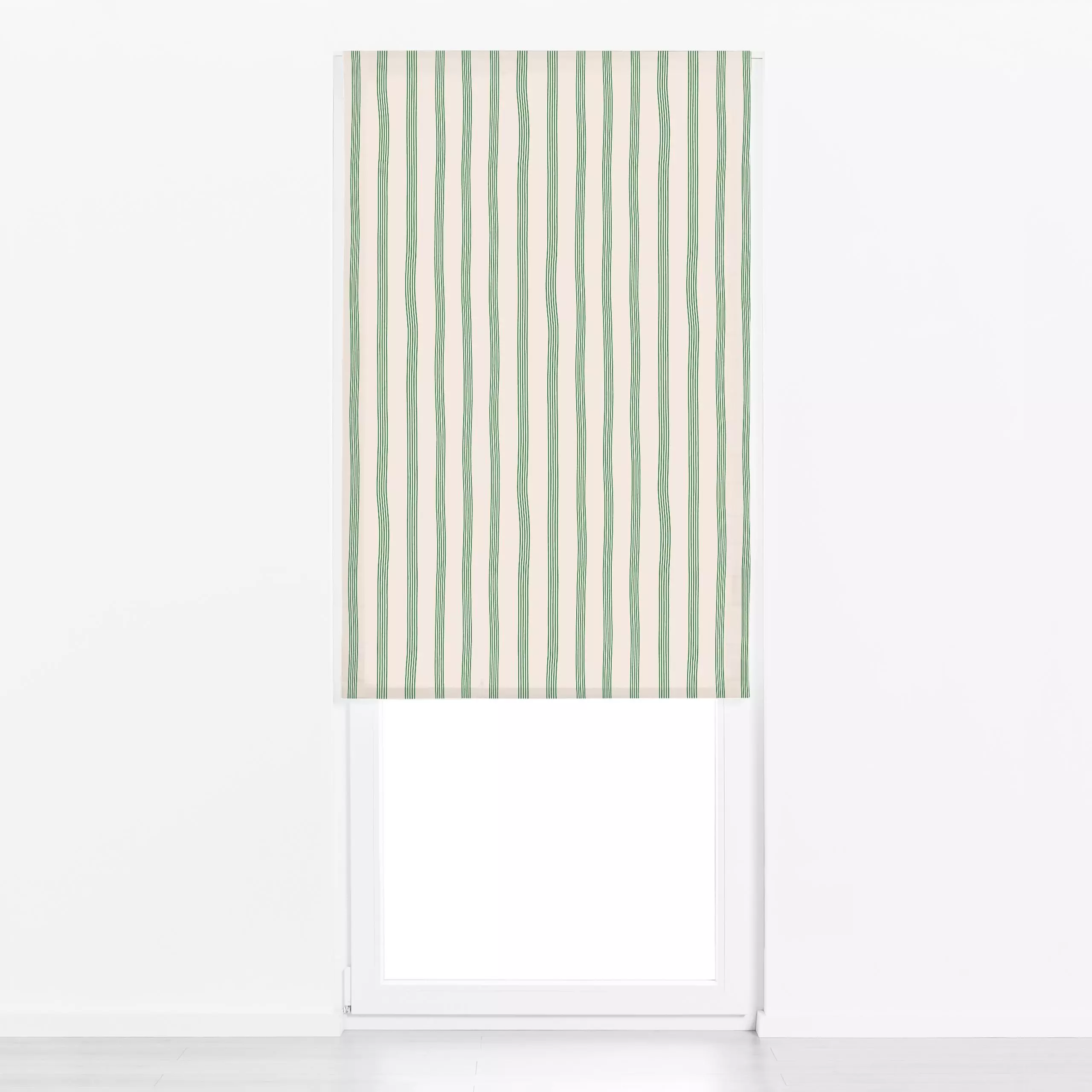Raffrollo Green Stripes - Symbole & Muster - von „Kruth Design"; Muster, Streifen, Garten, modern, Sommer, landhaus, schlich...
