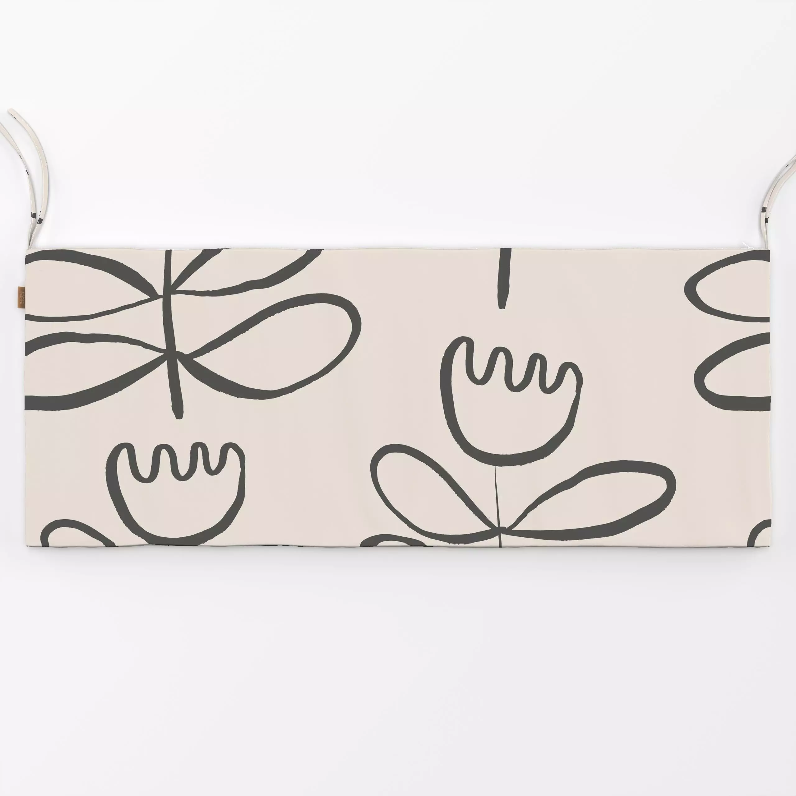 Bankauflage Abstract tulip patter - Blumen & Florales, Frühling - von „Kruth Design"; abstrakt, Blumen, Tulpen, Wildblumen, ...