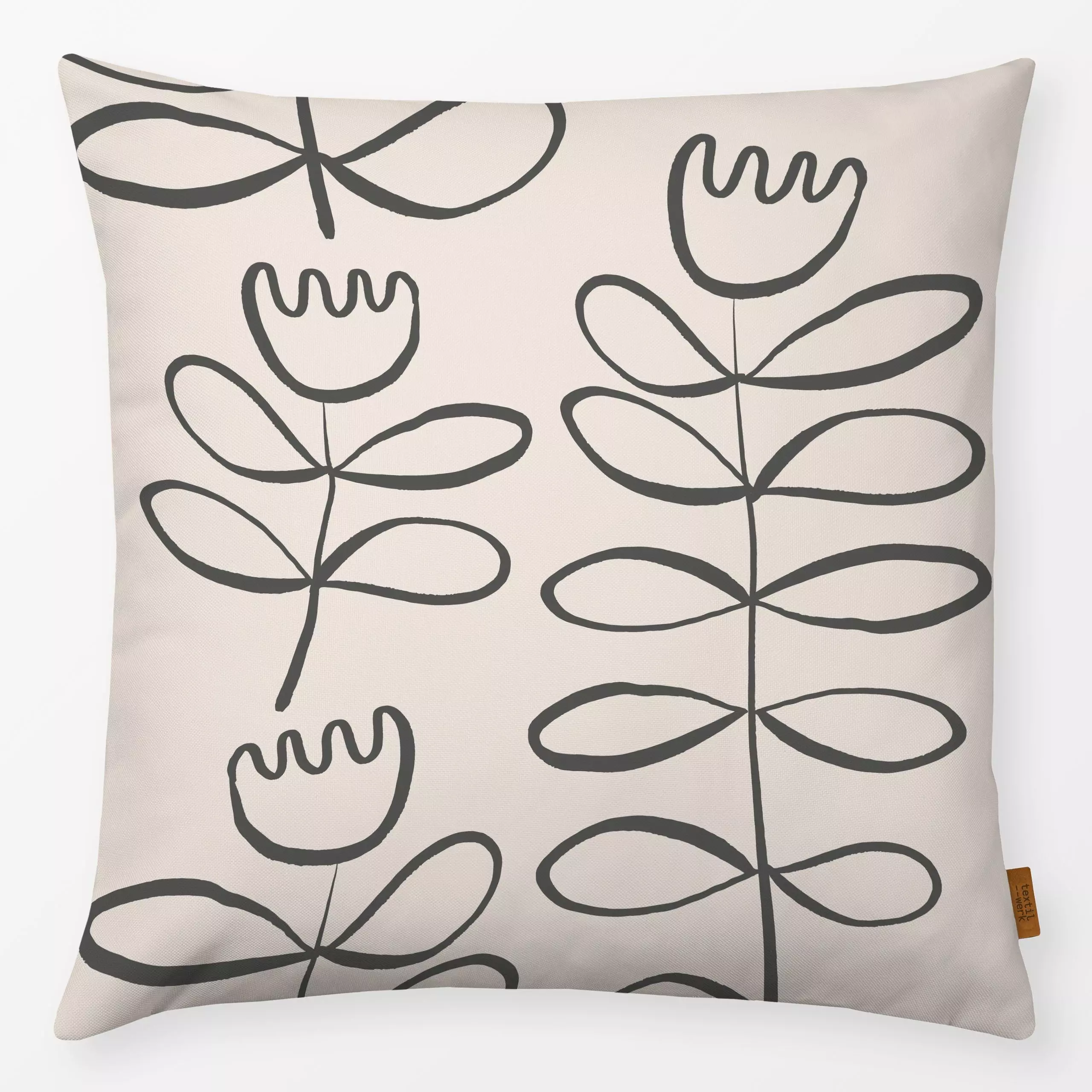 Kissen Abstract tulip patter - Blumen & Florales, Frühling - von „Kruth Design"; abstrakt, Blumen, Tulpen, Wildblumen, Somme...