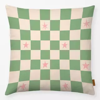 Kissen Schachbrettmuster mit Stern