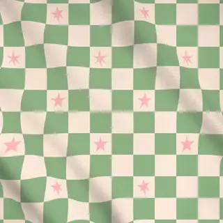 Meterware Schachbrettmuster mit Stern