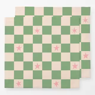 Servietten Schachbrettmuster mit Stern