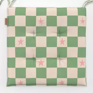 Sitzkissen Schachbrettmuster mit Stern