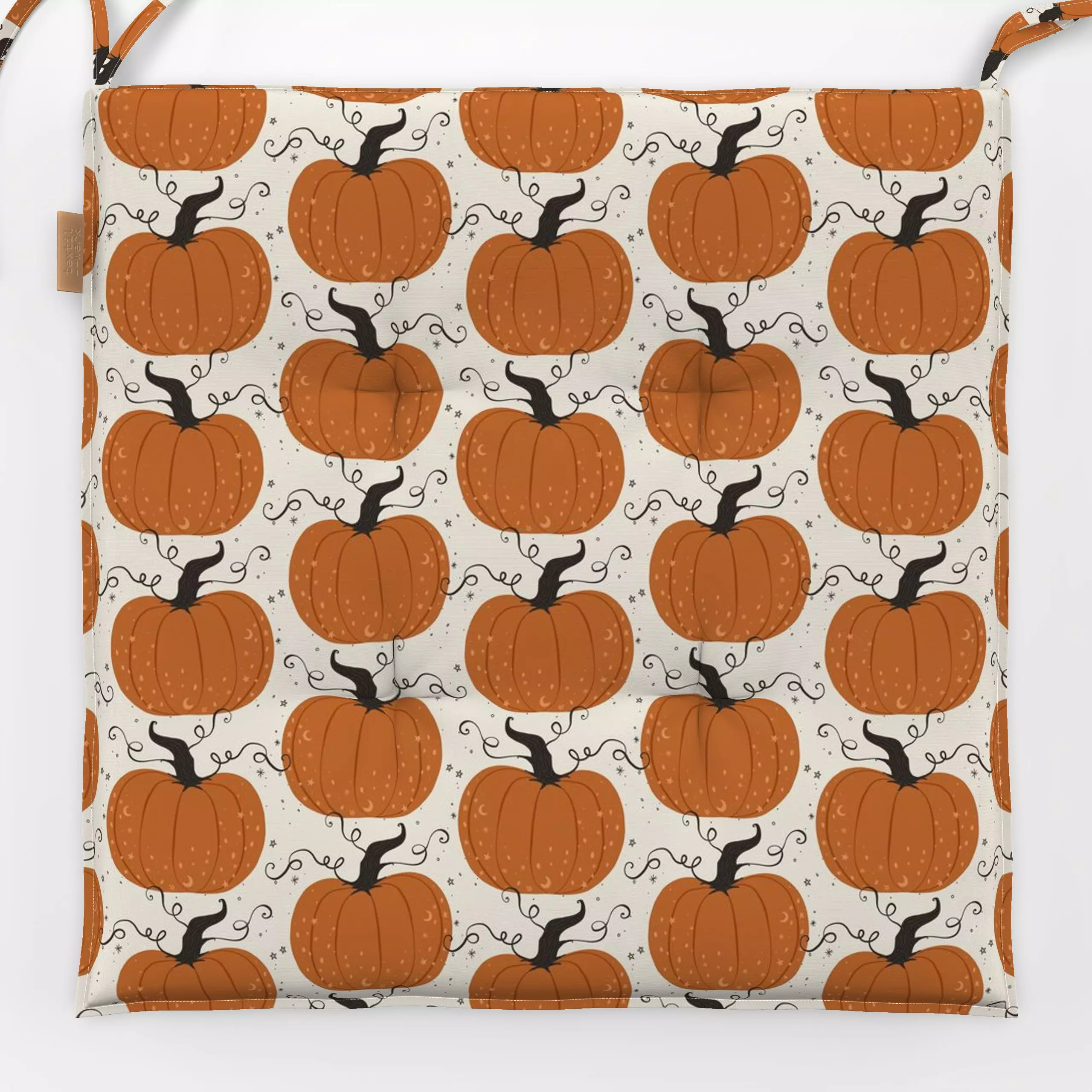 Sitzkissen Kürbisse - Herbst, Gemüse - von „DEINKI Studio"; Herbst, Herbstdeko, Ernte, herbstlich, Halloween, Kuerbis, Kurbi...