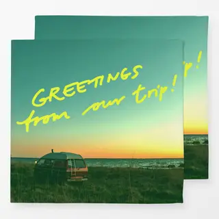 Servietten Greeting From Our Trip!