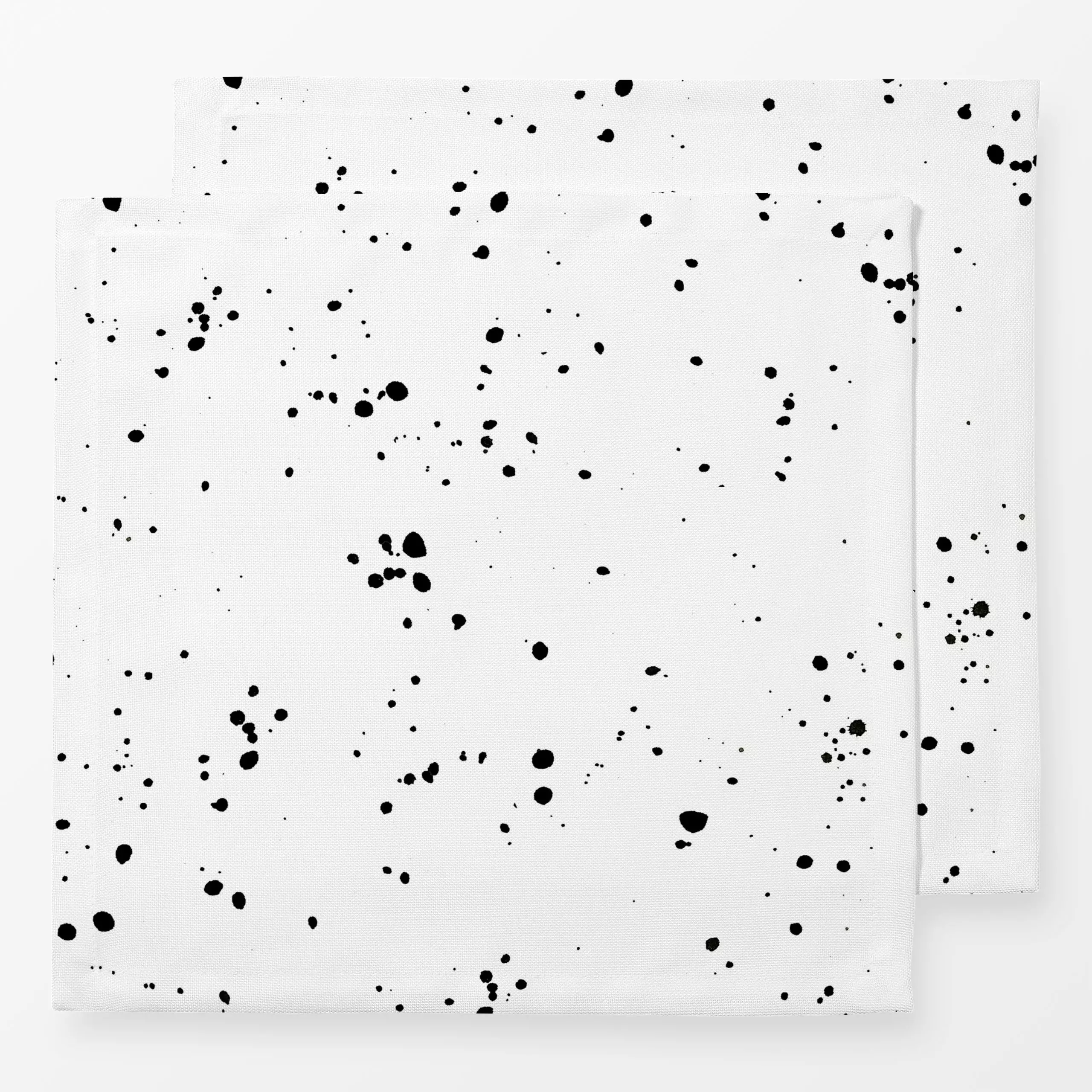 Servietten Sprenkel schwarz-weiß - Symbole & Muster - von „Lena Yokota"; Muster, Punkte, gepunktet, Sprenkel, lenayokota, Sc...