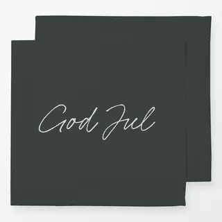 Servietten Mørkegrøn God Jul