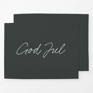 Tischset Mørkegrøn God Jul