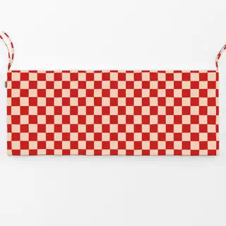 Bankauflage Chess Pattern nude red