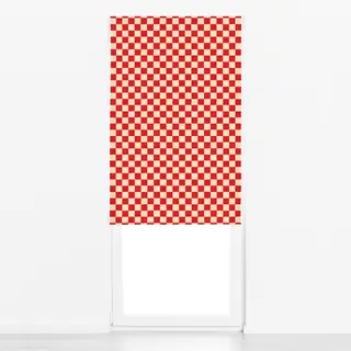 Raffrollo Chess Pattern nude red