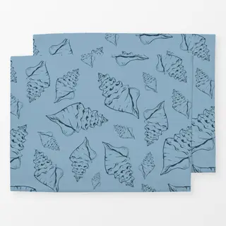 Tischset Santorini Seashell Pattern