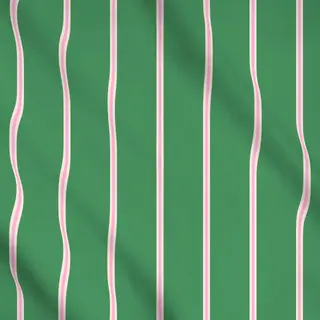 Meterware Streifen Grün & Pink