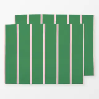 Tischset Streifen Grün & Pink
