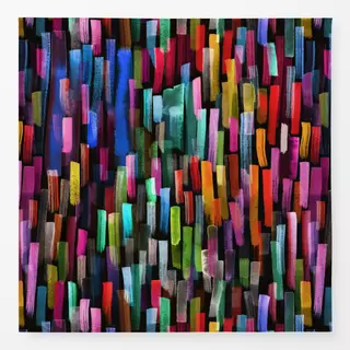 Tischdecke Colorful Brushstrokes Black