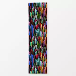 Tischläufer Colorful Brushstrokes Black