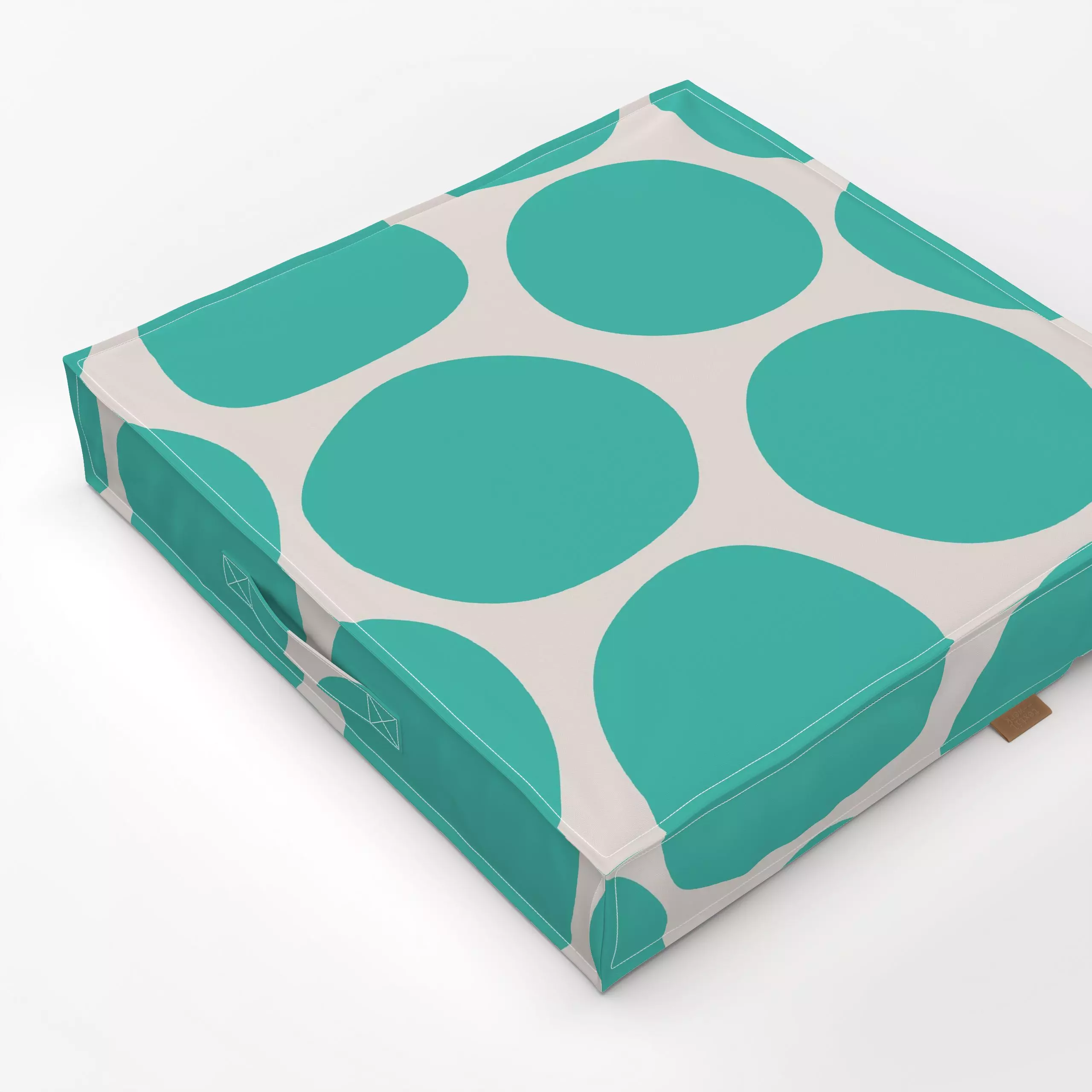 Bodenkissen Große Punkte türkis - Symbole & Muster - von „Studio Kesse“; Punkte, Dots, Kinderzimmer, bunt, gepunktet, Polkad...