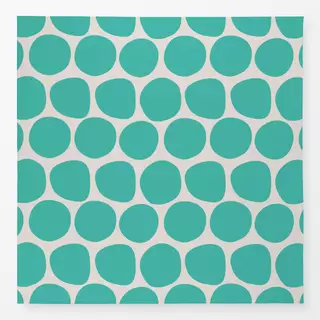 Tischdecke Große Punkte türkis