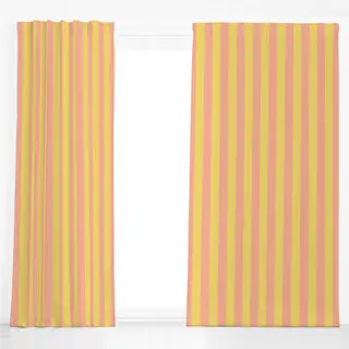 Dekovorhang Soft stripes apricot gelb
