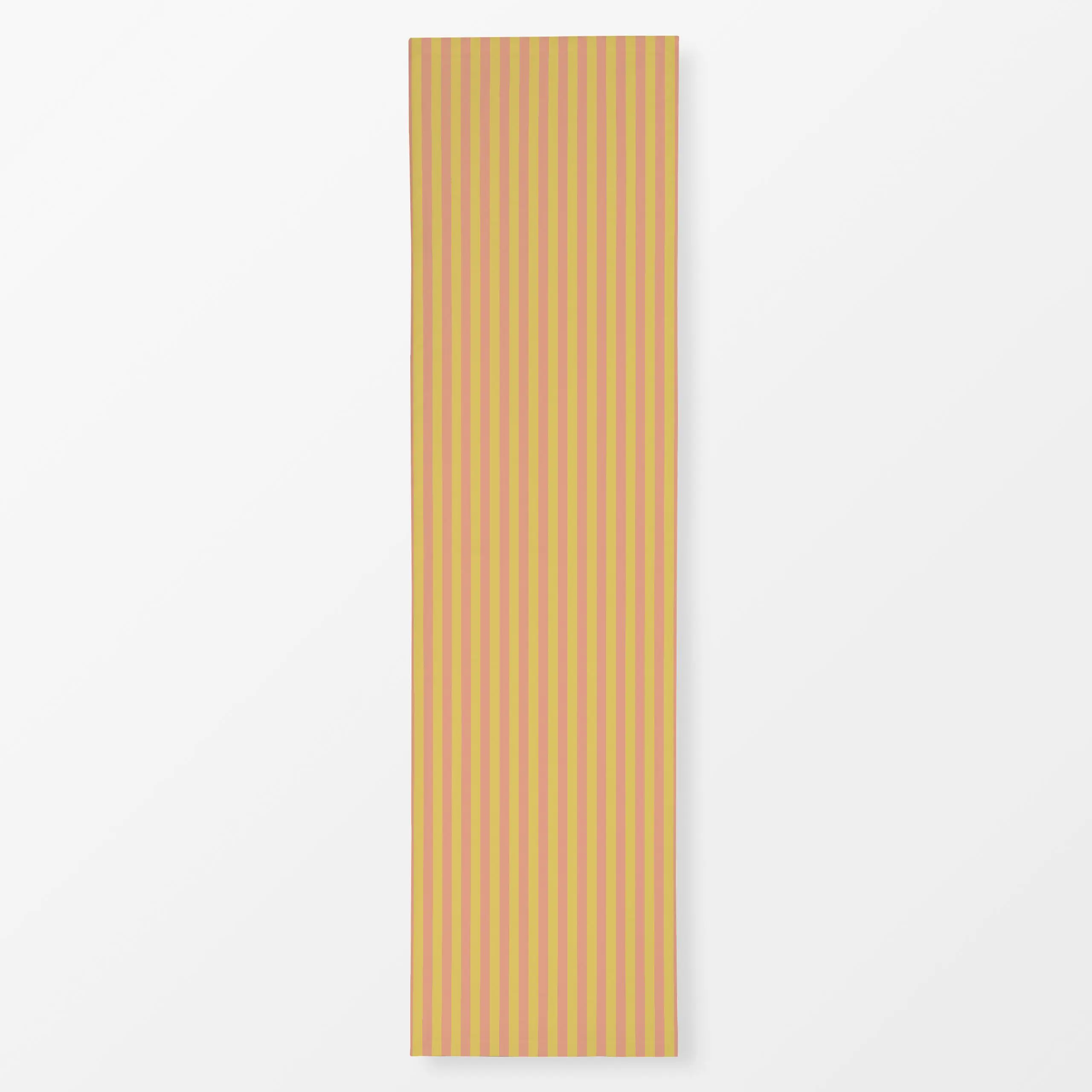 Tischläufer Soft stripes apricot gelb - Symbole & Muster - von „Carolin Vonhoff"; Streifen, Kissen, Sommer, hell, gestreift,...