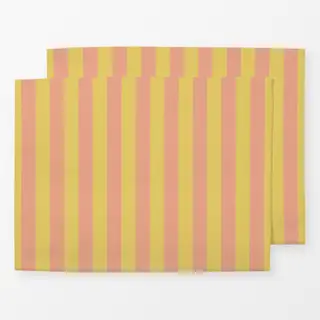Tischset Soft stripes apricot gelb