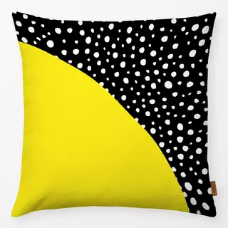 Kissen Black Yellow Dark