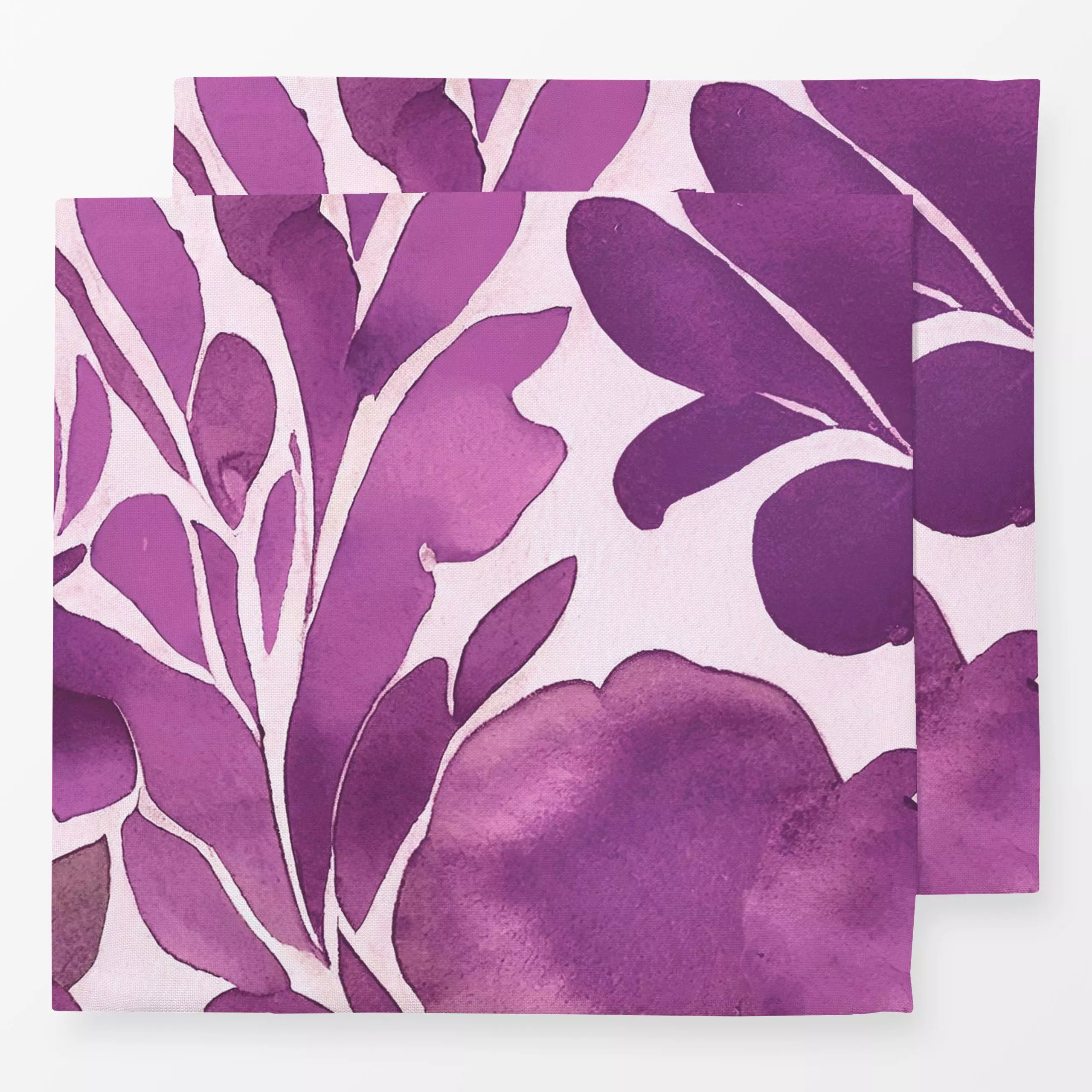 Servietten Watercolor Flowers purple - Blumen & Florales - von „Andrea Haase"; Aquarell, Sommerblumen, modern, floral, lila,...