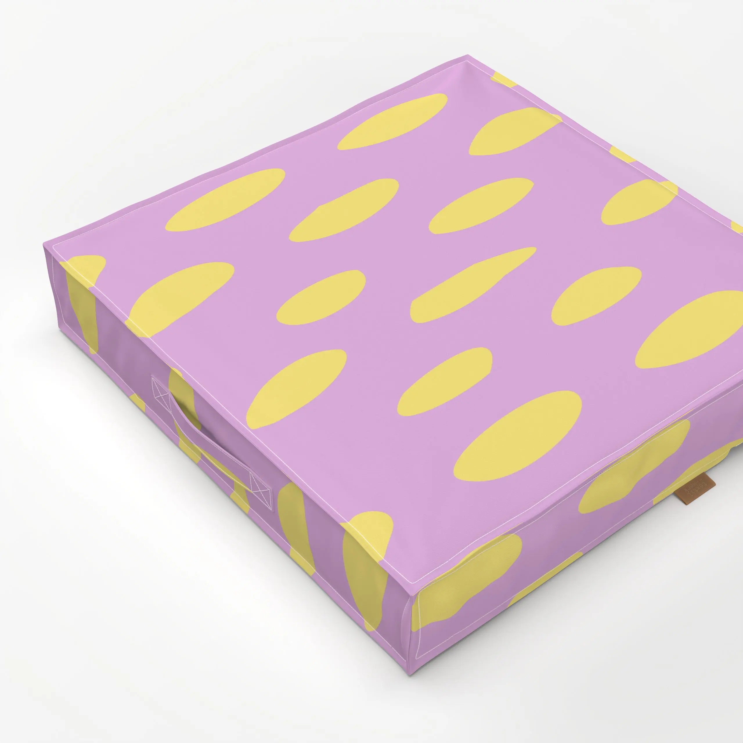 Bodenkissen COLORFUL GEPARD VIOLET - Symbole & Muster - von „Jana Moßmann"; rosa, altrosa, modern, Dots, organisch, gepunkte...