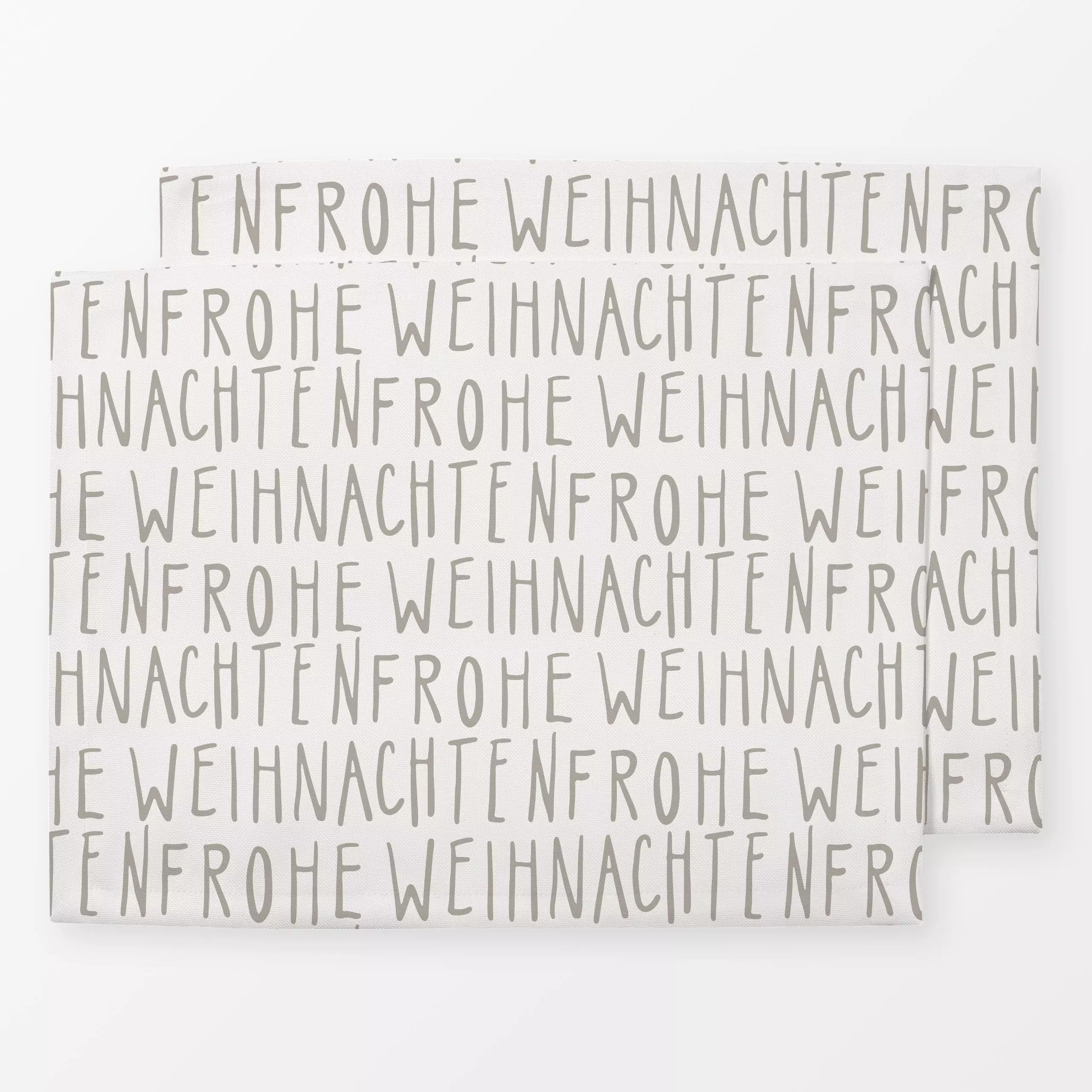 Tischset Frohe Weihnachten Pattern - Weihnachten, Winter - von „Kruth Design"; Blaugrau, skandinavisch, Weihnachten, beige, ...