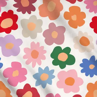 Meterware Daisy Allover bunt