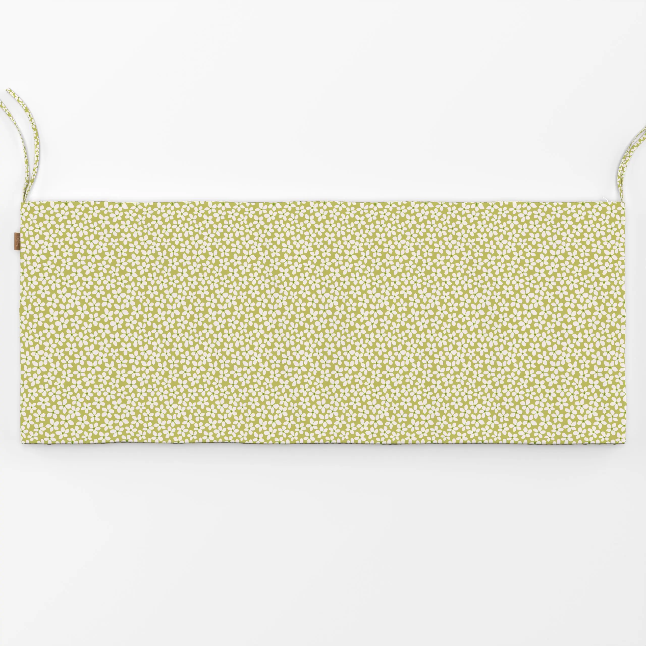Bankauflage Bloom Blumen Beige Hellgrün - Blumen & Florales, Frühling, Ostern - von „Kathrin Woo"; kleingemustert, Blumen, m...