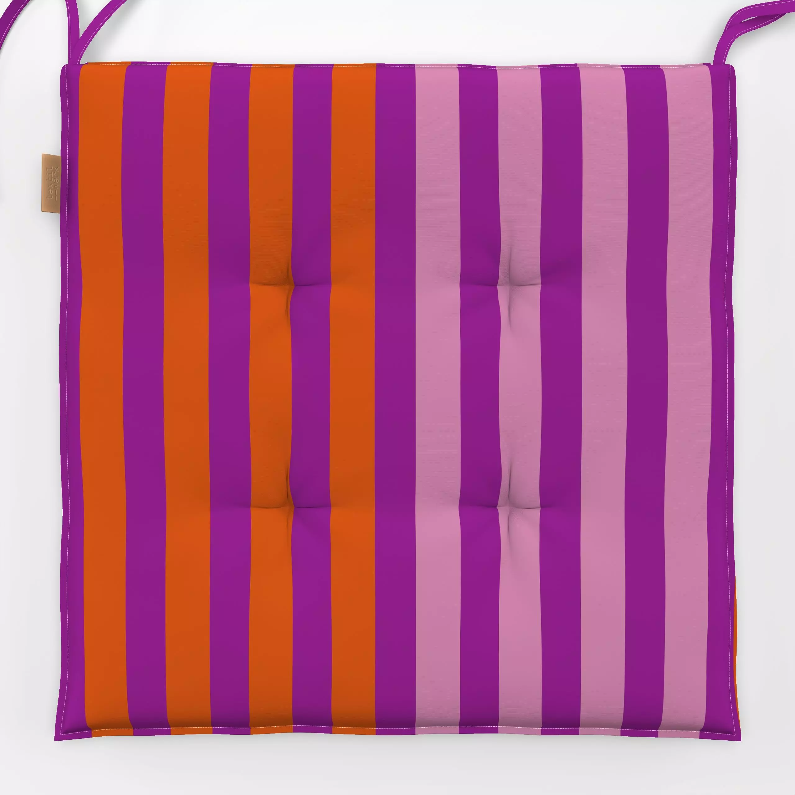Sitzkissen Streifen Beere Orange - Symbole & Muster - von „Sophie Augustin Illustration"; Streifen, modern, gestreift, Strei...