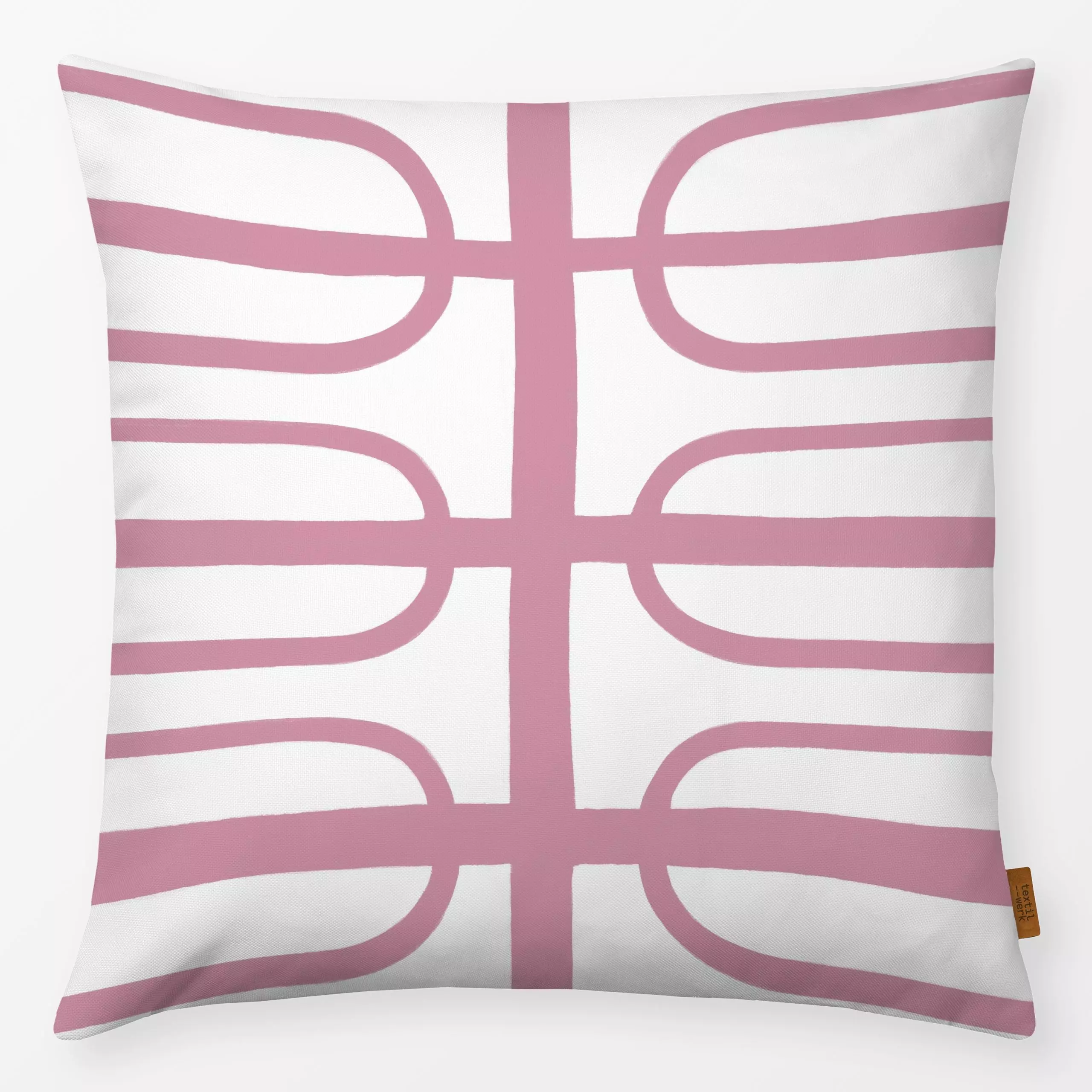 Kissen Rosa Muster - Symbole & Muster - von „Lena Lackmann"; Muster, Linien, abstrakt, Streifen, Kreise, formen, pattern, ge...