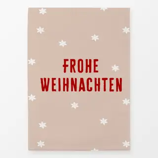 Geschirrtücher Frohe Weihnachten Sterne Beige