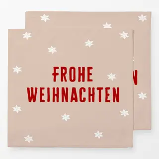 Servietten Frohe Weihnachten Sterne Beige