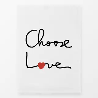 Geschirrtücher Choose Love Spruch Liebe Herz
