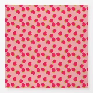 Tischdecke Erdbeeren Muster rosa