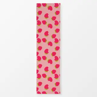 Tischläufer Erdbeeren Muster rosa