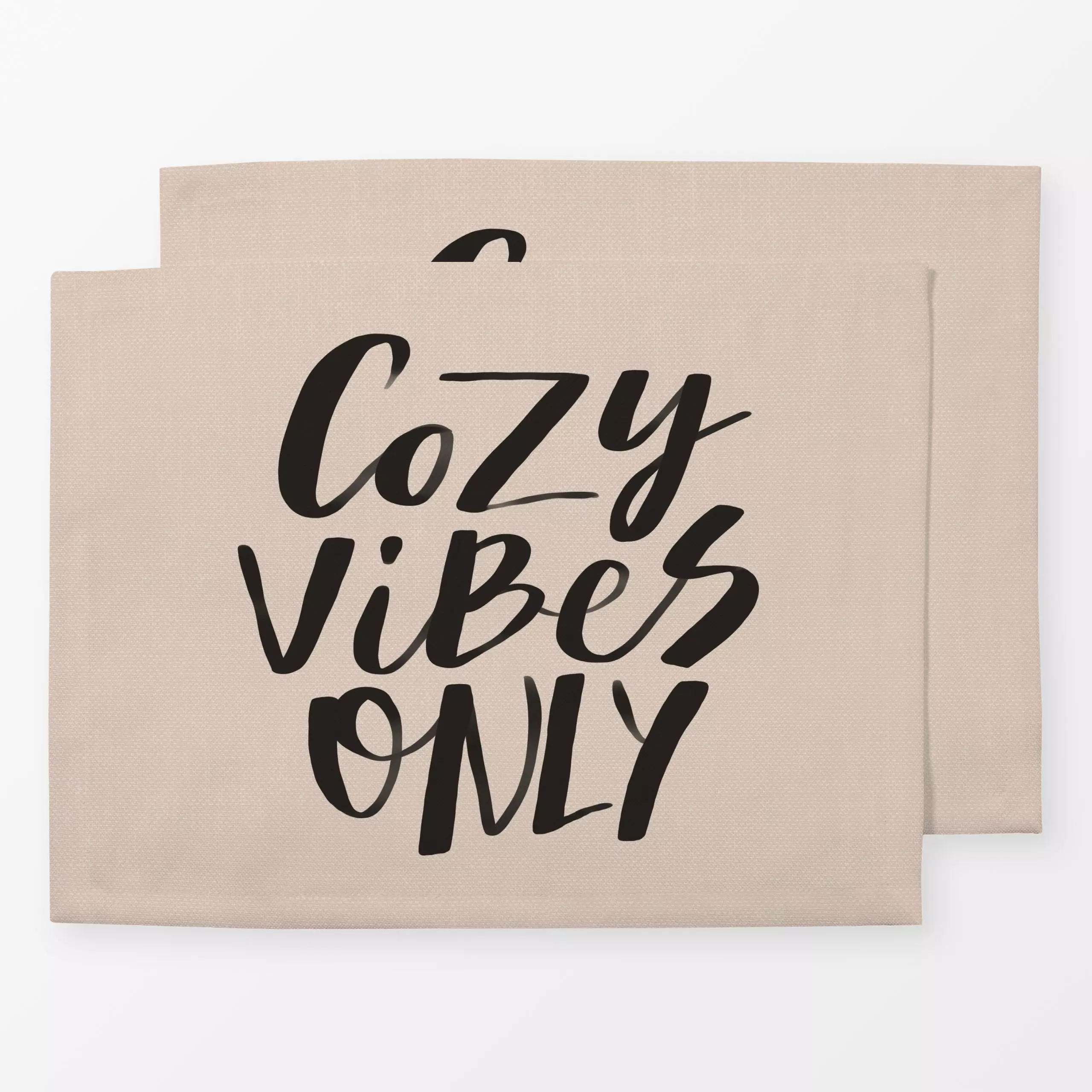 Tischset Cozy Vibes Only - Sprüche & Schriftzüge, Weihnachten, Winter - von „Studio Kesse"; Hygge, Winter, typografie, Herbs...