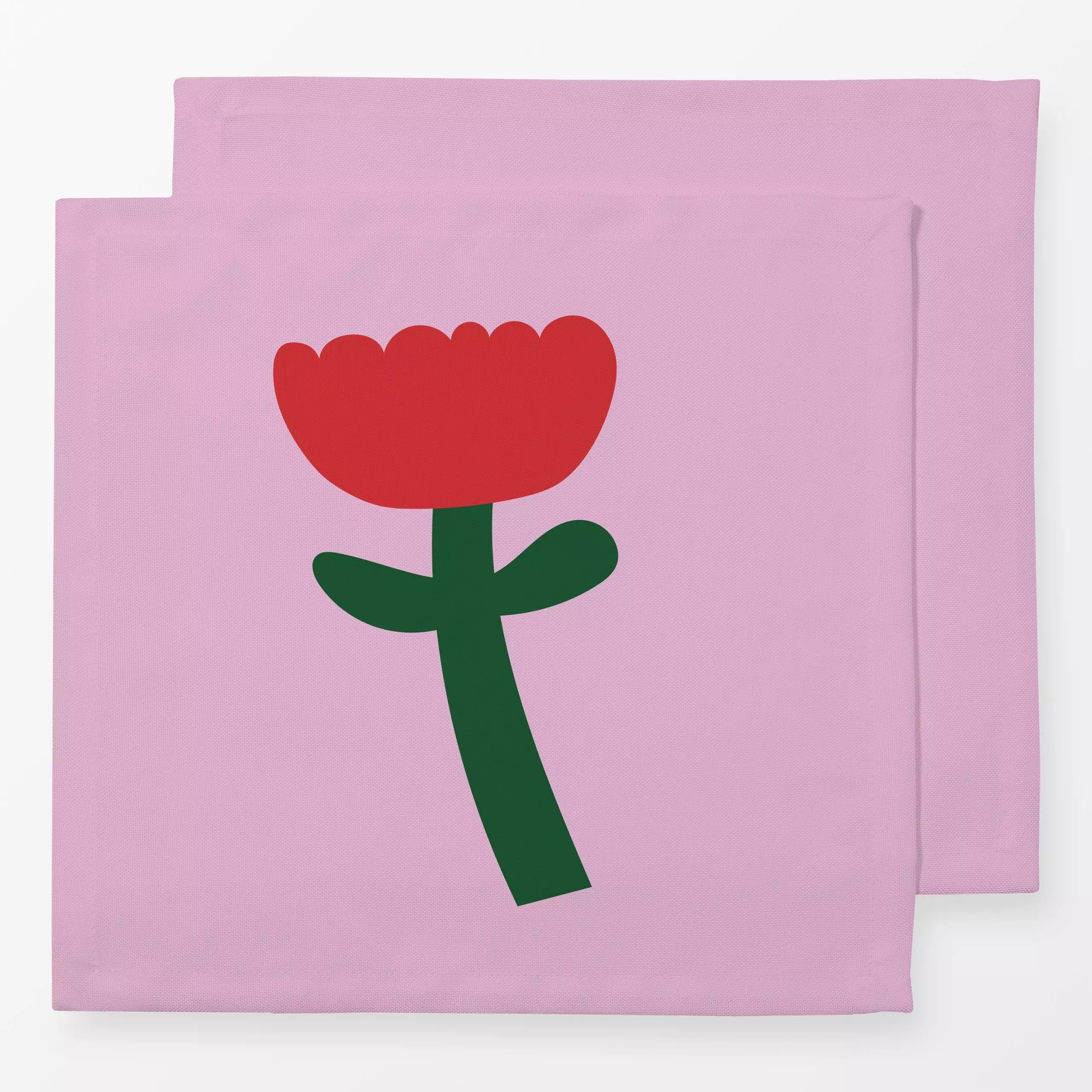 Servietten Always Blooming Pink Love - Blumen & Florales, Pflanzen & Botanik - von „Jana Driver"; rosa, Blumen, rot, bunt, f...