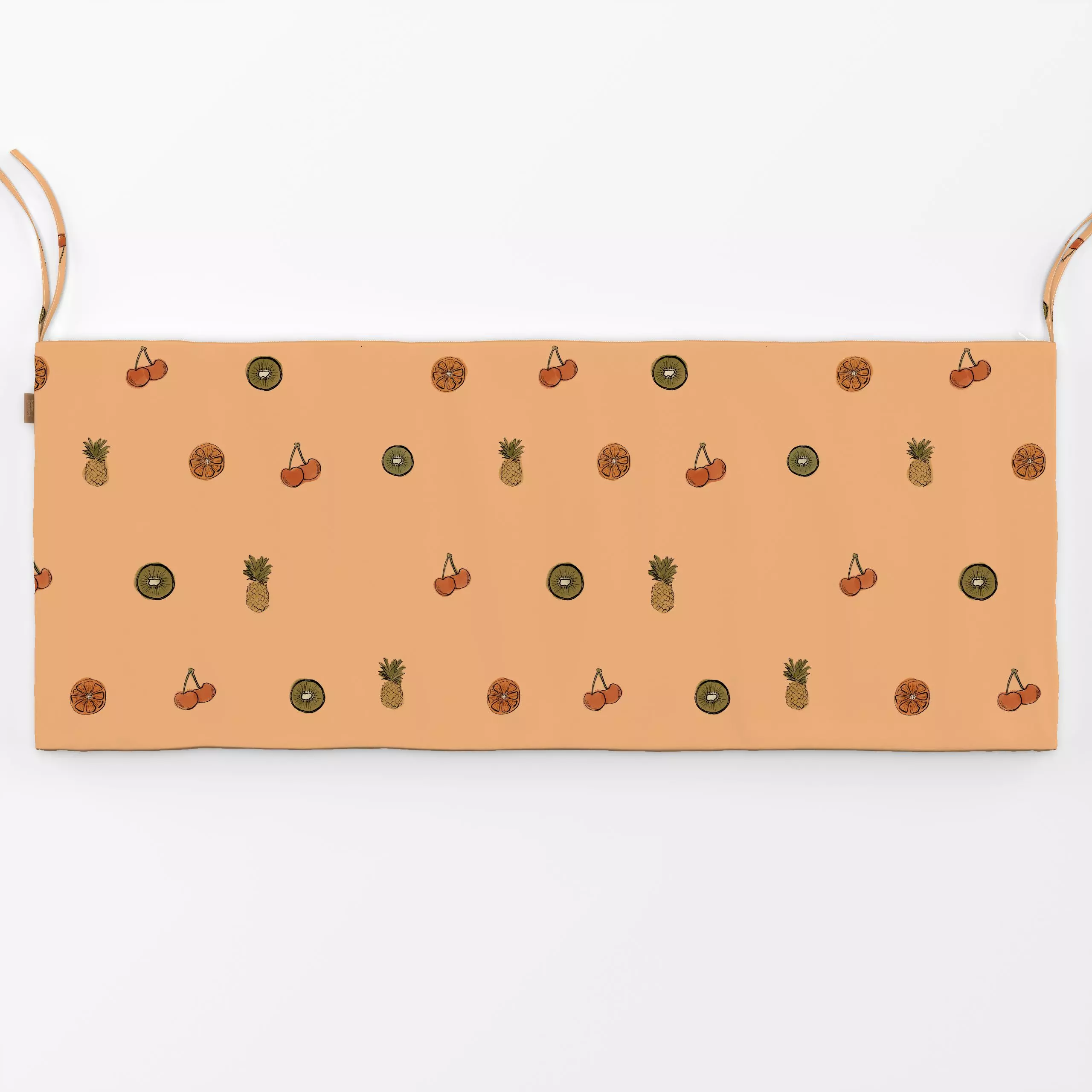 Bankauflage Feeling Fruity - Sommer, Küche, Essen & Trinken, Früchte - von „KunstbyStephie"; Frucht, boho, Muster, Pinsel, I...